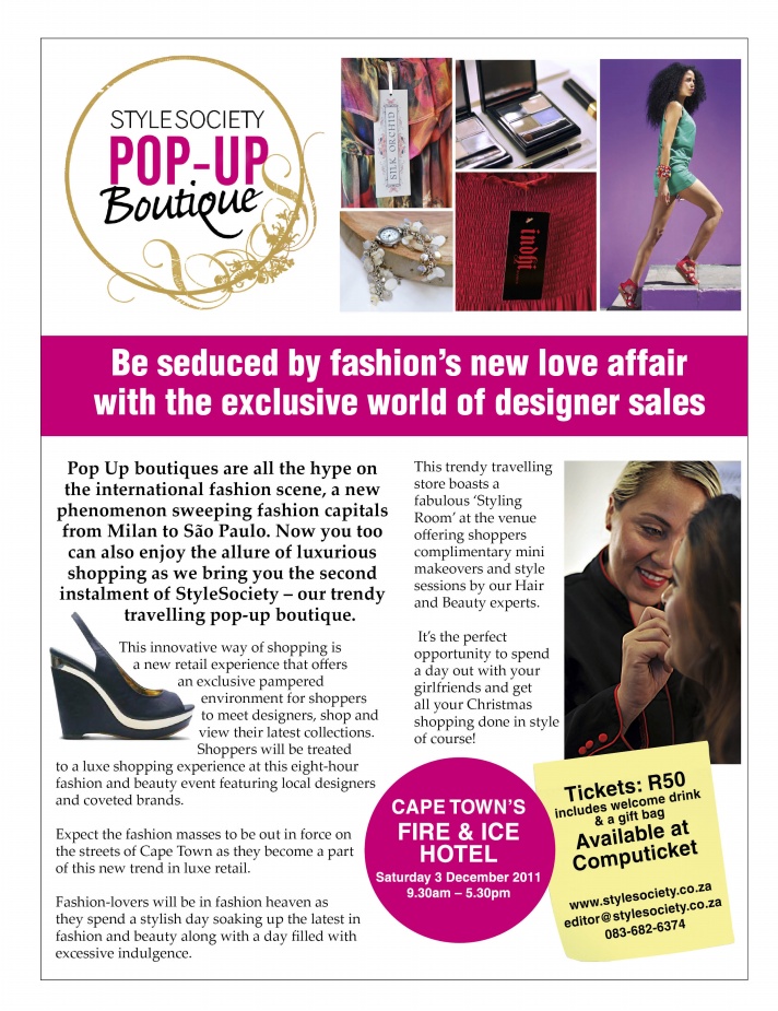 Have you booked your ticket to StyleSociety Pop up Boutique?