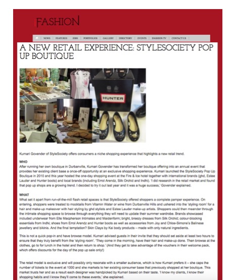 A new retail experience | StyleSociety Pop up Boutique | iFashion