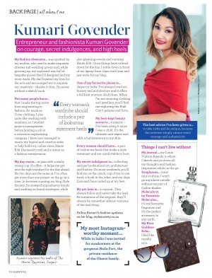 Essentials Magazine ALL ABOUT ME - Kumari Govender